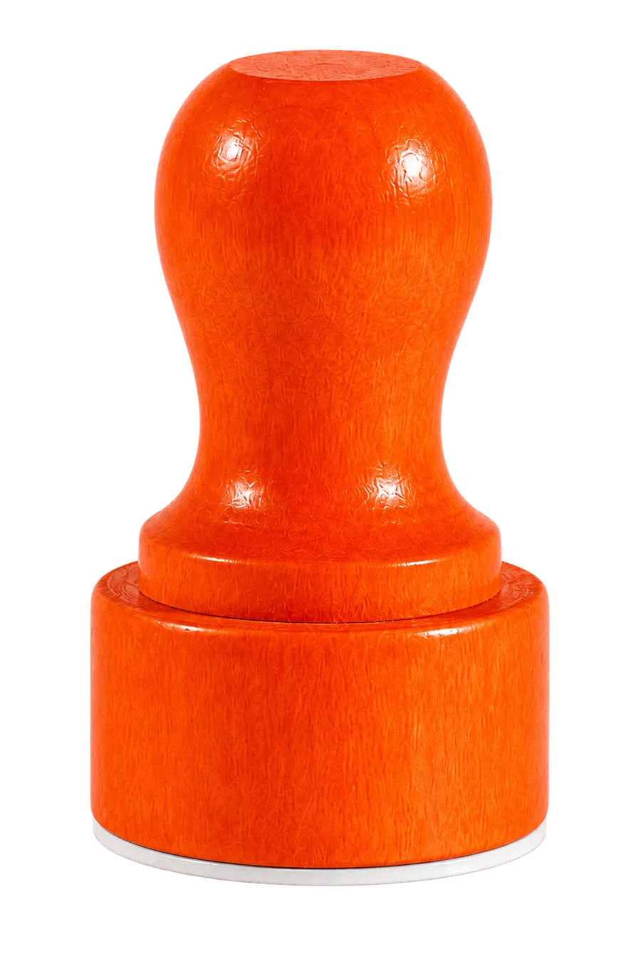Orange Helora NFC stamp with a round stamping face